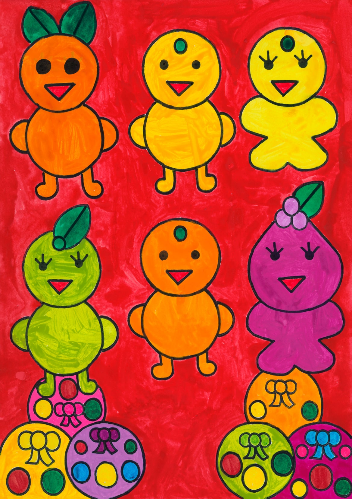 ブラッドくん.グレフルくん ゆずチャン.すだちチャン ハウスみかん.女の子のブルーベリー